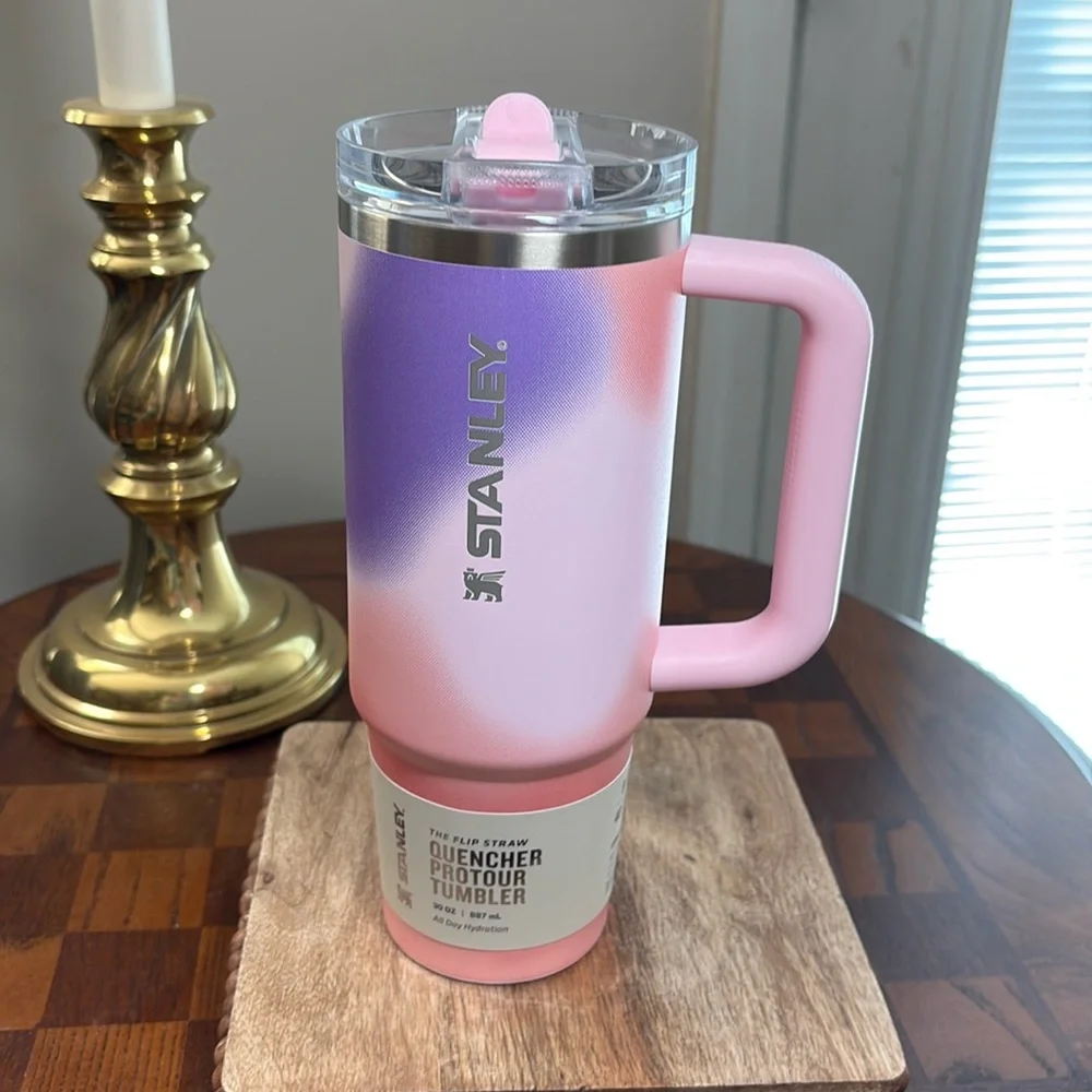 40 oz Stanley pink/purple flip top tumbler - Picture 1 of 5